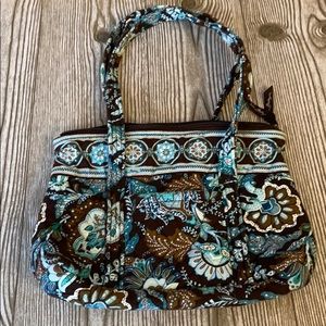 Vera Bradley turquoise and brown handbag